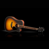 KEPMA D1C Sunburst Гитара акустическая Dreadnought, цвет санберст глянцевый