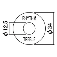 Hosco LP-SW-I Накладка под переключатель Treble/Rhythm, кремовая