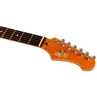 JET JS-400 BKR H Электрогитара, Stratocaster, HH Ceramic, цвет черный