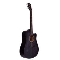 ROCKDALE Aurora D1 C BK Гитара акустическая Dreadnought с вырезом, цвет полупрозрачный черный