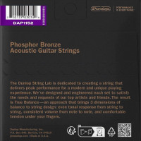 Dunlop DAP1152 Комплект струн для акустической гитары, фосф.бронза, Medium Light, 11-52