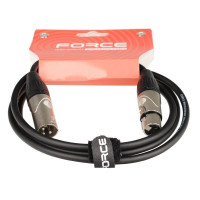 FORCE FMC-05/1,5 Шнур микрофонный XLR (F) ⇔ XLR (M), 1.5 метра, черный