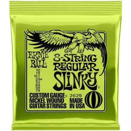 Ernie Ball 2629 Струны для 8-струнной электрогитары Nickel Wound Regular Slinky 8