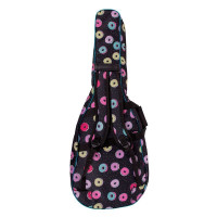 FORCE DLX-C (1109) Чехол для классической гитары, утепленный, чёрный с рисунком, голубой кант