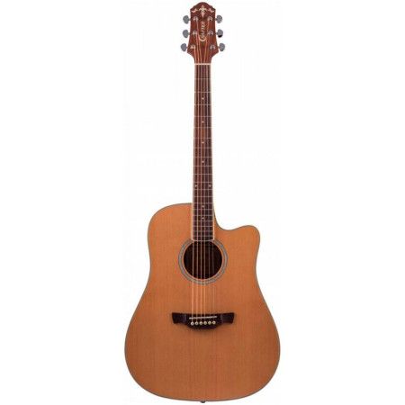 Crafter DE-7/NC Гитара электроакустическая Dreadnought с вырезом, 6 струн, чехол в комплекте