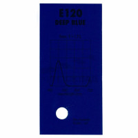 ROSCO E-COLOR+ №120 Deep Blue Светофильтр пленочный, цвет синий тёмный (лист 50х61см)