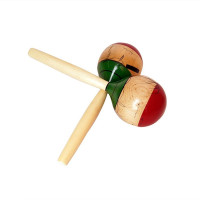 Fleet FLT-MA1750-2 Маракасы деревянные (пара), большие, с рисунком ПАЛЬМЫ