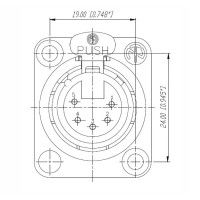 NEUTRIK NC5FD-L-1 Разъем XLR (female), панельный, 5-контактный