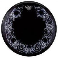REMO PA-1322-TT-T03 Bass Powerstroke 22" 'Tattoo Skulls On Black' Пластик для барабана