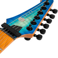 SPIRA S-500 QAB Электрогитара, Superstrat, 6 струн, HH, цвет синий берст