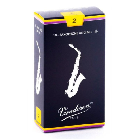 Vandoren SR212 Трости для саксофона Альт, традиционные №2 (10шт)