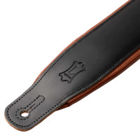 LEVY'S M26PD-BLK-TAN Amped Leather Series Ремень для гитары, кожаный, черный/коричневый