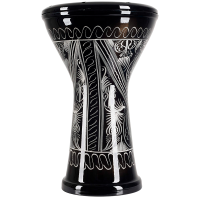 MEINL HE-3218 Дарбука алюминиевая, 10" х 18.25", чёрная с гравировкой