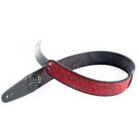 RightOn Straps Mojo Sandokan Red Ремень для гитары, экокожа, чёрный/красный