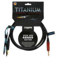 KLOTZ TI-0300PSP Шнур инструментальный Jack 1/4"(прямой) ⇔ Jack 1/4"(прямой), 3 метра, чёрный