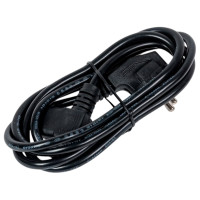 GoPower 00-00024536 Шнур питания евровилка-C13 (female) 1.8м ПВХ 0.75мм угловой, черный