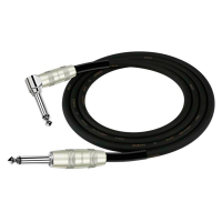 Kirlin IP-202PR 6M BK Шнур инструментальный JACK 1/4"(прямой) ⇔ JACK 1/4"(угловой), 6 метров, черный