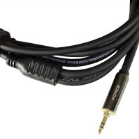 FORCE FLC-11/2 Шнур аудио 2х JACK1/4"(mono) ⇔ miniJACK1/8"(stereo), 2 метра