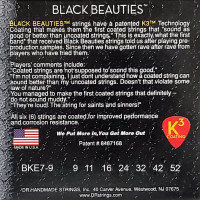 DR Strings BKE7-9 BLACK-BEAUTIES Набор струн для 7-струнной электрогитары, размер 9-52