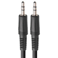 STAGG SAC3MPS(B)PS Шнур аудио stereo JACK 1/4" (M) ⇔mini stereo JACK 1/8"(M), 3 метра