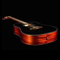KEPMA EDCE PLUS K10 PRO Black Matt Гитара трансакустическая Dreadnought, цвет черный матовый