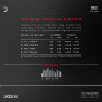 D'Addario NYXL55110 Комплект струн для 4-струнной бас-гитары, Long Scale, Heavy, 50-110