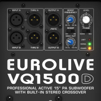 Сабвуфер активный BEHRINGER VQ1500D Eurolive