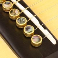 D'Andrea TP2A Tone Pins Комплект фиксаторов струн (6шт.), латунь/перламутр