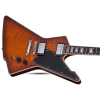 SCHECTER E-1 CUSTOM VSB Электрогитара, Explorer, красное дерево