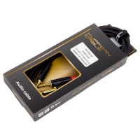 KUPFERN KFYC04-1M Шнур аудио mini-JACK 1/8"(male) stereo ⇔ 2хJACK 1/4"(male) mono, длина 1 метр