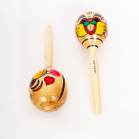 Fleet FLT-MA1750-3 Маракасы деревянные (пара), большие, с рисунком МУЛЬТИКИ