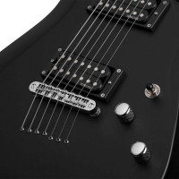 SCHECTER C-7 DELUXE SBK Электрогитара, 7 струн, цвет матовый черный