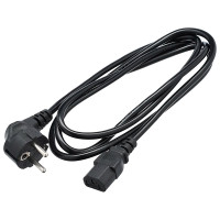 GoPower 00-00027328 Шнур питания евровилка CEE 7/7-C13 (female) 3.0м, ПВХ 0.75мм, черный