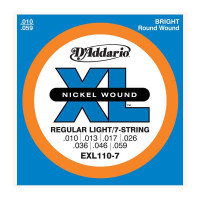 Набор струн для 7-струнной электрогитары D`ADDARIO EXL110-7