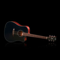 KEPMA EDC Black Matt Гитара акустическая Dreadnought, цвет черный матовый