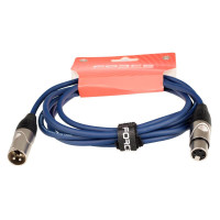 FORCE FMC-05/3 BL Шнур микрофонный XLR (F) ⇔ XLR (M), 3 метра, синий