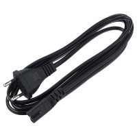 GoPower 00-00025227 Шнур питания евровилка-C7 (2-pin) 1.8м ПВХ 0.75мм, черный