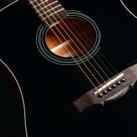 KEPMA EDC Black Matt Гитара акустическая Dreadnought, цвет черный матовый