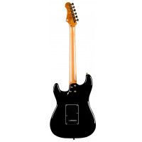 JET JS-400 BK G Электрогитара Stratocaster, 6 струн, 22 лада, HSS Ceramic, чёрная, золотая фурнитура