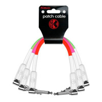 Kirlin IM3-203W 0.3M 3 Комплект из 3-х шнуров JACK 1/4" (угловой) <=> JACK 1/4" (угловой), 30см.