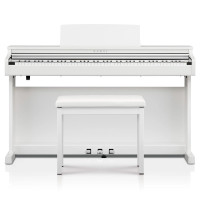 Kawai CX202 Premium Satin White Пианино цифровое в комплекте с банкеткой, цвет белый