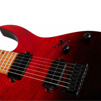 SPIRA S-457 TRD Электрогитара, Superstrat, 7 струн, HH, цвет красный с переходом в черный
