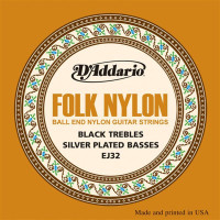 Набор струн для 6-струнной акустической гитары D`ADDARIO EJ32