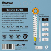 Olympia ART-A1253 Набор струн для 6-ти струнной акустической гитары 80/20 Bronze, размер 12-53