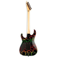 ESP LTD MIRAGE DELUXE '87 RBCRK Электрогитара 6-струнная, черная, с рисунком Rainbow Crackle