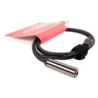 FORCE FLC-12/1 Шнур 2х monoJACK1/4(M)⇔stereoJACK1/4(F) + переходник на miniJACK1/8(stereo), 1 м