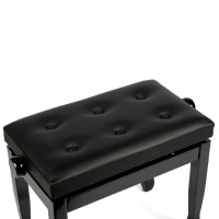 Rin HY-PJ014-GLOSS-BLACK Банкетка, черный/черный, кожзам
