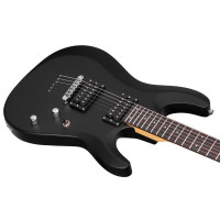 SCHECTER C-6 DELUXE SBK Электрогитара, Stratocaster, цвет матовый черный