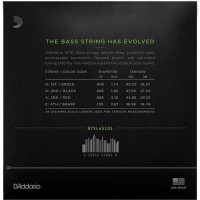 D'Addario NYXL45105 набор струн для 4-струнной бас-гитары, размер 45-105