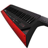 Roland AX-EDGE-B Cинтезатор сценический с наплечным ремнем, 49 клавиш, чёрно-красный